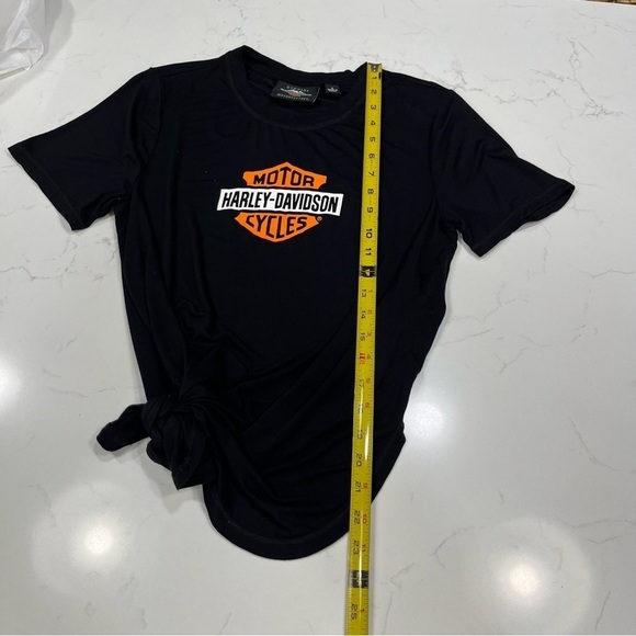 Women’s Black Harley-Davidson Short Sleeve Knot Tee Small - Picture 9 of 9